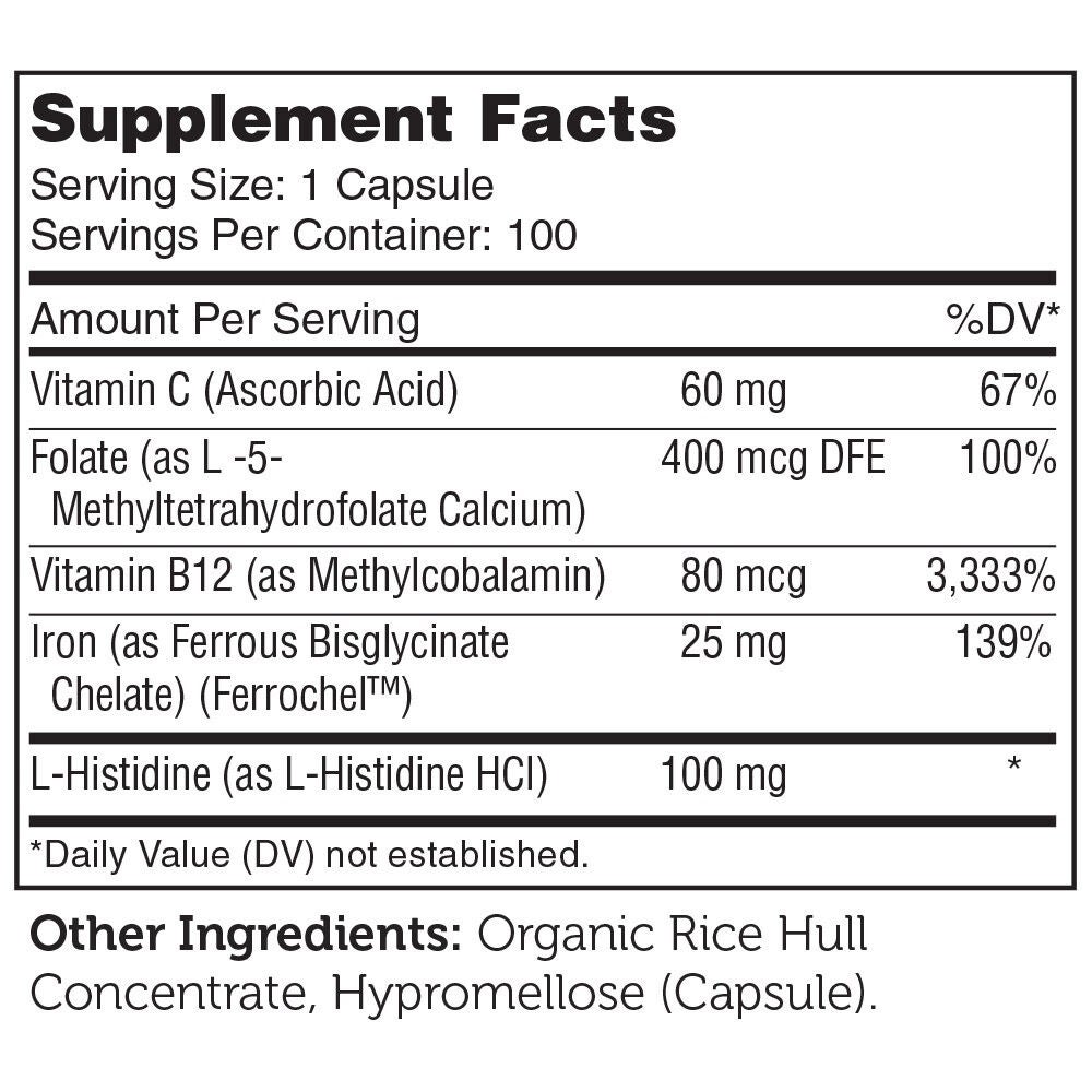 Iron Complex - 100 Capsules (100 Servings)